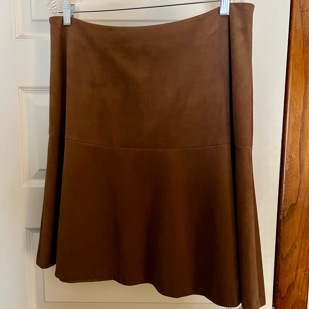 Tommy Hilfiger Faux Suede Brown Women's Skirt